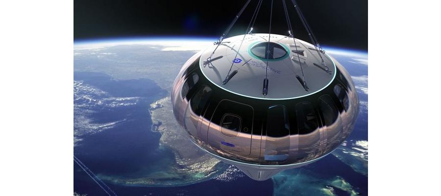 Space tourists to fly above Earth in luxury balloon 'hotel' complete with bar