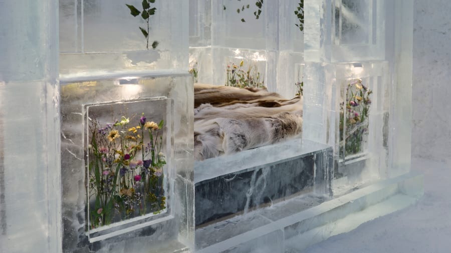 Inside the brand new royal suite at Sweden's ice hotel