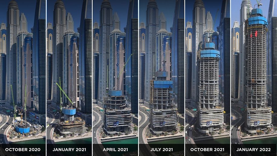 World’s tallest hotel tower reaches halfway construction point